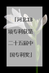 河北13项专利获第二十五届中国专利奖