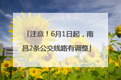 注意！6月1日起，南昌2条公交线路有调整