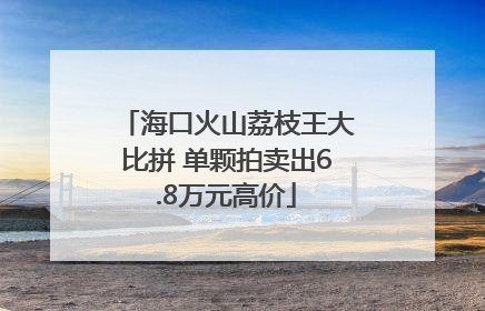 海口火山荔枝王大比拼 单颗拍卖出6.8万元高价