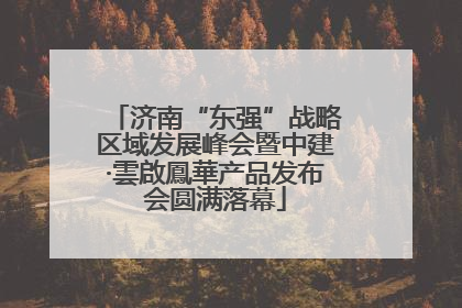 济南“东强”战略区域发展峰会暨中建·雲啟鳳華产品发布会圆满落幕