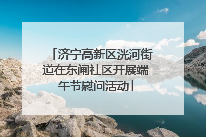 济宁高新区洸河街道在东闸社区开展端午节慰问活动