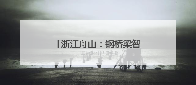 浙江舟山：钢桥梁智造加速甬舟铁路建设