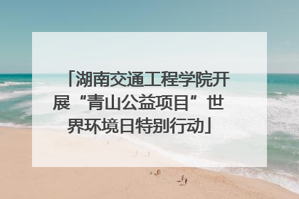 湖南交通工程学院开展“青山公益项目”世界环境日特别行动