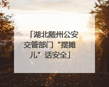 湖北随州公安交管部门“摆摊儿”话安全