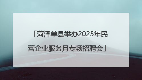 菏泽单县举办2025年民营企业服务月专场招聘会