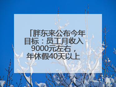 胖东来公布今年目标：员工月收入9000元左右，年休假40天以上，管理层人均分配70万元