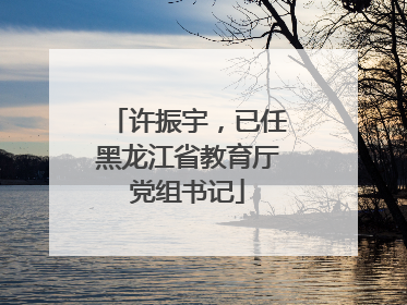许振宇，已任黑龙江省教育厅党组书记