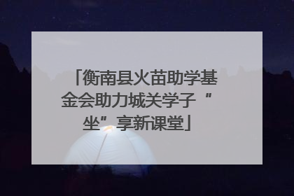 衡南县火苗助学基金会助力城关学子“坐”享新课堂