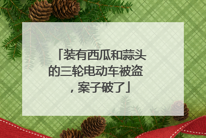 装有西瓜和蒜头的三轮电动车被盗，案子破了