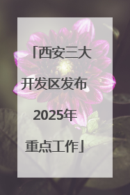 西安三大开发区发布2025年重点工作