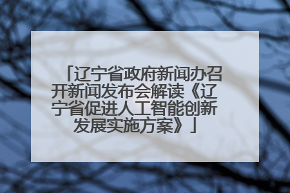 辽宁省政府新闻办召开新闻发布会解读《辽宁省促进人工智能创新发展实施方案》