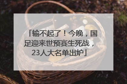 输不起了！今晚，国足迎来世预赛生死战，23人大名单出炉