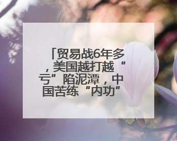 贸易战6年多，美国越打越“亏”陷泥潭，中国苦练“内功”正当时