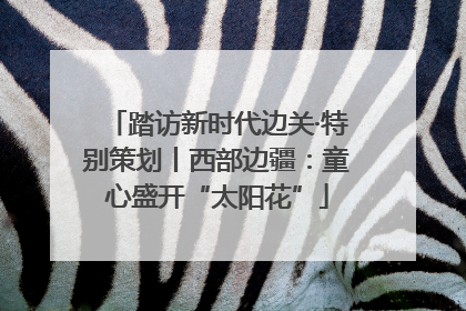 踏访新时代边关·特别策划丨西部边疆：童心盛开“太阳花”