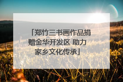 郑竹三书画作品捐赠金华开发区 助力家乡文化传承