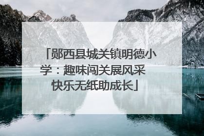 郧西县城关镇明德小学：趣味闯关展风采 快乐无纸助成长