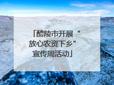 醴陵市开展“放心农资下乡”宣传周活动