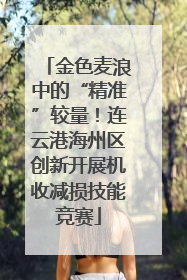 金色麦浪中的“精准”较量！连云港海州区创新开展机收减损技能竞赛