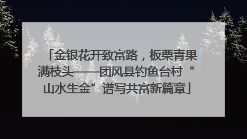 金银花开致富路，板栗青果满枝头——团风县钓鱼台村“山水生金”谱写共富新篇章