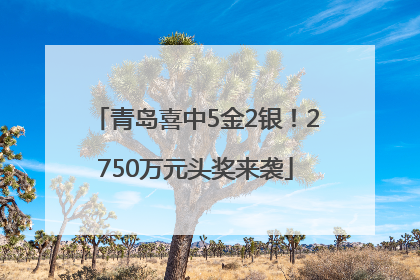 青岛喜中5金2银！2750万元头奖来袭