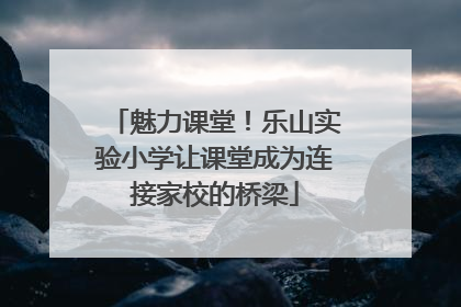 魅力课堂！乐山实验小学让课堂成为连接家校的桥梁