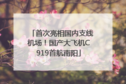 首次亮相国内支线机场！国产大飞机C919首航南阳