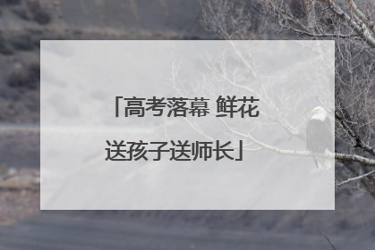 高考落幕 鲜花送孩子送师长
