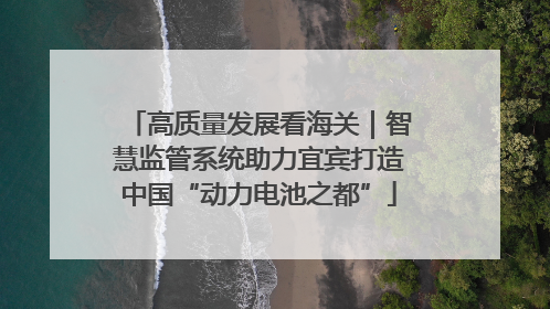 高质量发展看海关｜智慧监管系统助力宜宾打造中国“动力电池之都”
