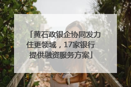 黄石政银企协同发力住更领域，17家银行提供融资服务方案