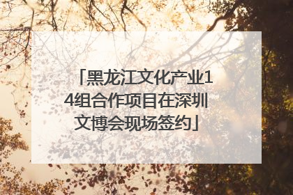 黑龙江文化产业14组合作项目在深圳文博会现场签约