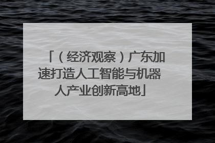（经济观察）广东加速打造人工智能与机器人产业创新高地