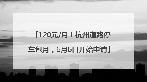 120元/月！杭州道路停车包月，6月6日开始申请