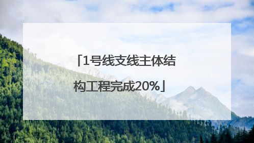 1号线支线主体结构工程完成20%