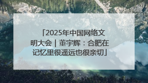 2025年中国网络文明大会｜董宇辉：合肥在记忆里很遥远也很亲切
