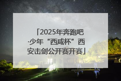 2025年奔跑吧·少年“西咸杯”西安击剑公开赛开赛