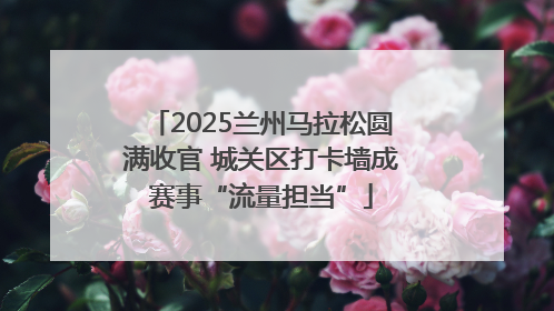 2025兰州马拉松圆满收官 城关区打卡墙成赛事“流量担当”