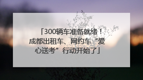 300辆车准备就绪！成都出租车、网约车“爱心送考”行动开始了