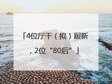 4位厅干（拟）履新，2位“80后”